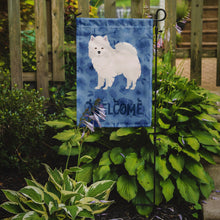 Load image into Gallery viewer, American Eskimo Welcome Garden Flag - Outdoor Decorative Yard Flag CK5964GF