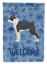 Load image into Gallery viewer, Boston Terrier Welcome Garden Flag - Outdoor Decorative Yard Flag CK5972GF