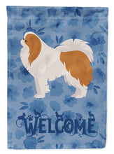 Load image into Gallery viewer, Japanese Chin #1 Welcome Garden Flag - Outdoor Decorative Yard Flag CK6004GF