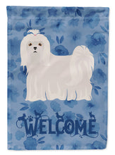 Load image into Gallery viewer, Maltese Welcome Flag Canvas House Size CK6017CHF