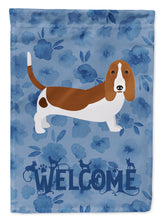 Load image into Gallery viewer, Basset Hound Welcome Flag Canvas House Size CK6060CHF