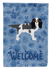 Load image into Gallery viewer, Tricolor Cavalier Spaniel Welcome Flag Canvas House Size CK6068CHF