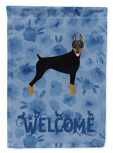 Load image into Gallery viewer, Doberman Pinscher Welcome Flag Canvas House Size CK6077CHF