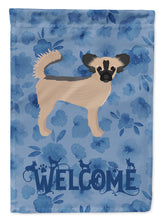 Load image into Gallery viewer, Longhair Chihuahua Welcome Flag Canvas House Size CK6088CHF