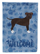 Load image into Gallery viewer, Staffordshire Bull Terrier Welcome Garden Flag – Decorative Outdoor Yard Flag CK6102GF