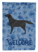 Load image into Gallery viewer, Black Labrador Retriever Welcome Flag Canvas House Size CK6135CHF