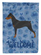 Load image into Gallery viewer, German Pinscher Welcome Flag Canvas House Size CK6140CHF