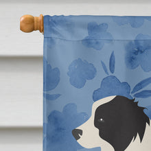 Load image into Gallery viewer, Black Border Collie Welcome Flag Canvas House Size CK6150CHF