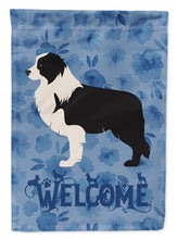 Load image into Gallery viewer, Black Border Collie Welcome Flag Canvas House Size CK6150CHF