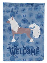 Load image into Gallery viewer, Chinese Crested Welcome Flag Canvas House Size CK6170CHF