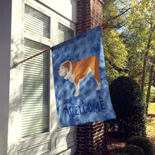 Load image into Gallery viewer, English Bulldog Welcome Flag Canvas House Size CK6189CHF
