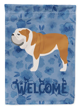 Load image into Gallery viewer, English Bulldog Welcome Flag Canvas House Size CK6189CHF