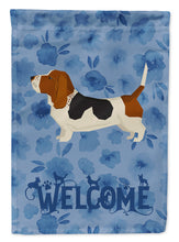 Load image into Gallery viewer, Basset Hound Welcome Flag Canvas House Size CK6222CHF