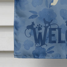 Load image into Gallery viewer, Black and White Bull Terrier Welcome Flag Canvas House Size CK6231CHF