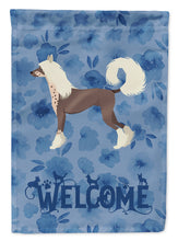 Load image into Gallery viewer, Chinese Crested Welcome Flag Canvas House Size CK6235CHF