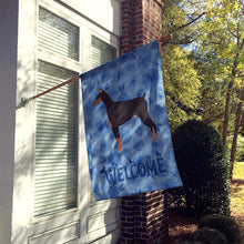 Load image into Gallery viewer, Doberman Pinscher Welcome Flag Canvas House Size CK6239CHF