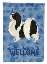 Load image into Gallery viewer, Japanese Chin Welcome Garden Flag – Decorative Outdoor Yard Flag CK6252GF