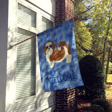 Load image into Gallery viewer, Shih Tzu Welcome Flag Canvas House Size CK6267CHF