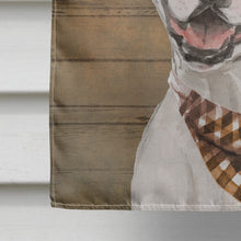 Load image into Gallery viewer, White Staffordshire Bull Terrier Country Dog Flag Canvas House Size CK6277CHF