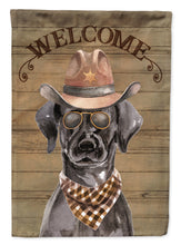 Load image into Gallery viewer, Black Labrador Retriever Country Dog Flag Canvas House Size CK6288CHF