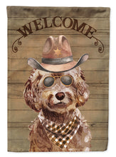 Load image into Gallery viewer, Brown Cockapoo Country Dog Flag Canvas House Size CK6295CHF
