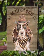 Load image into Gallery viewer, Cocker Spaniel Cowboy Dog Welcome Garden Flag – Western-Style Dog with Hat &amp; Sunglasses CK6296GF