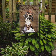 Load image into Gallery viewer, English Pointer Cowboy Dog Welcome Garden Flag – Western-Style Dog with Hat &amp; Sunglasses CK6329GF