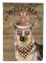 Load image into Gallery viewer, German Shepherd #2 Cowboy Dog Welcome Garden Flag – Western-Style Dog with Hat &amp; Sunglasses CK6331GF