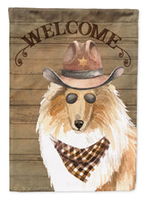 Load image into Gallery viewer, Rough Collie Country Dog Flag Canvas House Size CK6354CHF