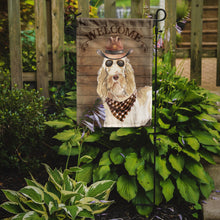 Load image into Gallery viewer, Spinone Italiano Cowboy Dog Welcome Garden Flag – Western-Style Dog with Hat &amp; Sunglasses CK6366GF