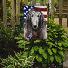 Load image into Gallery viewer, Afghan Hound American Flag Garden Flag - Outdoor Decorative Yard Flag CK6383GF