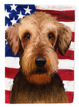 Load image into Gallery viewer, Airedale Terrier American Flag Garden Flag - Outdoor Decorative Yard Flag CK6385GF