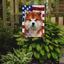 Load image into Gallery viewer, Akita American Flag Garden Flag - Outdoor Decorative Yard Flag CK6387GF