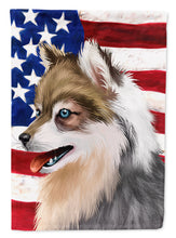 Load image into Gallery viewer, Alaskan Klee Kai American Flag Flag Canvas House Size CK6390CHF