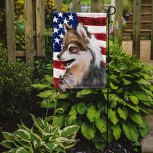 Load image into Gallery viewer, Alaskan Klee Kai American Flag Garden Flag - Outdoor Decorative Yard Flag CK6390GF