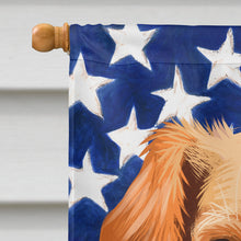 Load image into Gallery viewer, Alopekis Dog American Flag Flag Canvas House Size CK6391CHF