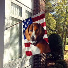 Load image into Gallery viewer, American Foxhound Dog American Flag Flag Canvas House Size CK6399CHF