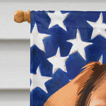 Load image into Gallery viewer, American Foxhound Dog American Flag Flag Canvas House Size CK6399CHF