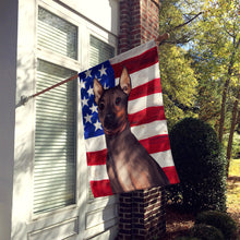 Load image into Gallery viewer, American Hairless Terrier American Flag Flag Canvas House Size CK6400CHF