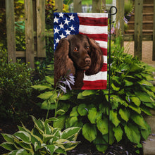 Load image into Gallery viewer, American Water Spaniel  American Flag Garden Flag - Outdoor Decorative Yard Flag CK6402GF