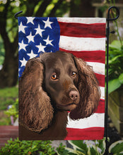 Load image into Gallery viewer, American Water Spaniel  American Flag Garden Flag - Outdoor Decorative Yard Flag CK6402GF