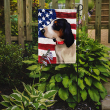 Load image into Gallery viewer, Ariegeois Dog American Flag Garden Flag - Outdoor Decorative Yard Flag CK6407GF