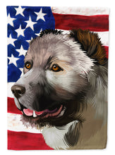 Load image into Gallery viewer, Armenian Gamper Dog American Flag Flag Canvas House Size CK6408CHF
