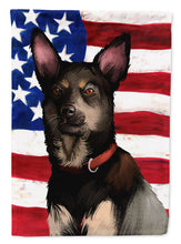 Load image into Gallery viewer, Australian Kelpie American Flag Flag Canvas House Size CK6411CHF
