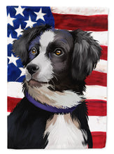Load image into Gallery viewer, Australian Shepherd  American Flag Flag Canvas House Size CK6412CHF