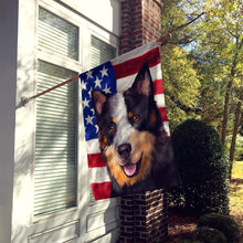 Load image into Gallery viewer, Australian Stumpy Tail Cattle Dog American Flag Flag Canvas House Size CK6413CHF