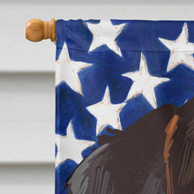 Load image into Gallery viewer, Austrian Black and Tan Hound American Flag Flag Canvas House Size CK6414CHF