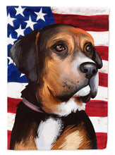 Load image into Gallery viewer, Austrian Black and Tan Hound American Flag Garden Flag - Outdoor Decorative Yard Flag CK6414GF