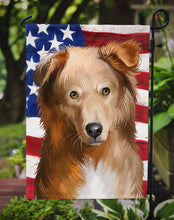 Load image into Gallery viewer, Basque Shepherd Dog American Flag Garden Flag - Outdoor Decorative Yard Flag CK6418GF