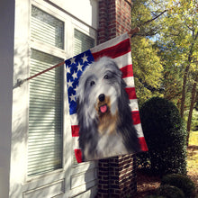 Load image into Gallery viewer, Bearded Collie American Flag Flag Canvas House Size CK6423CHF
